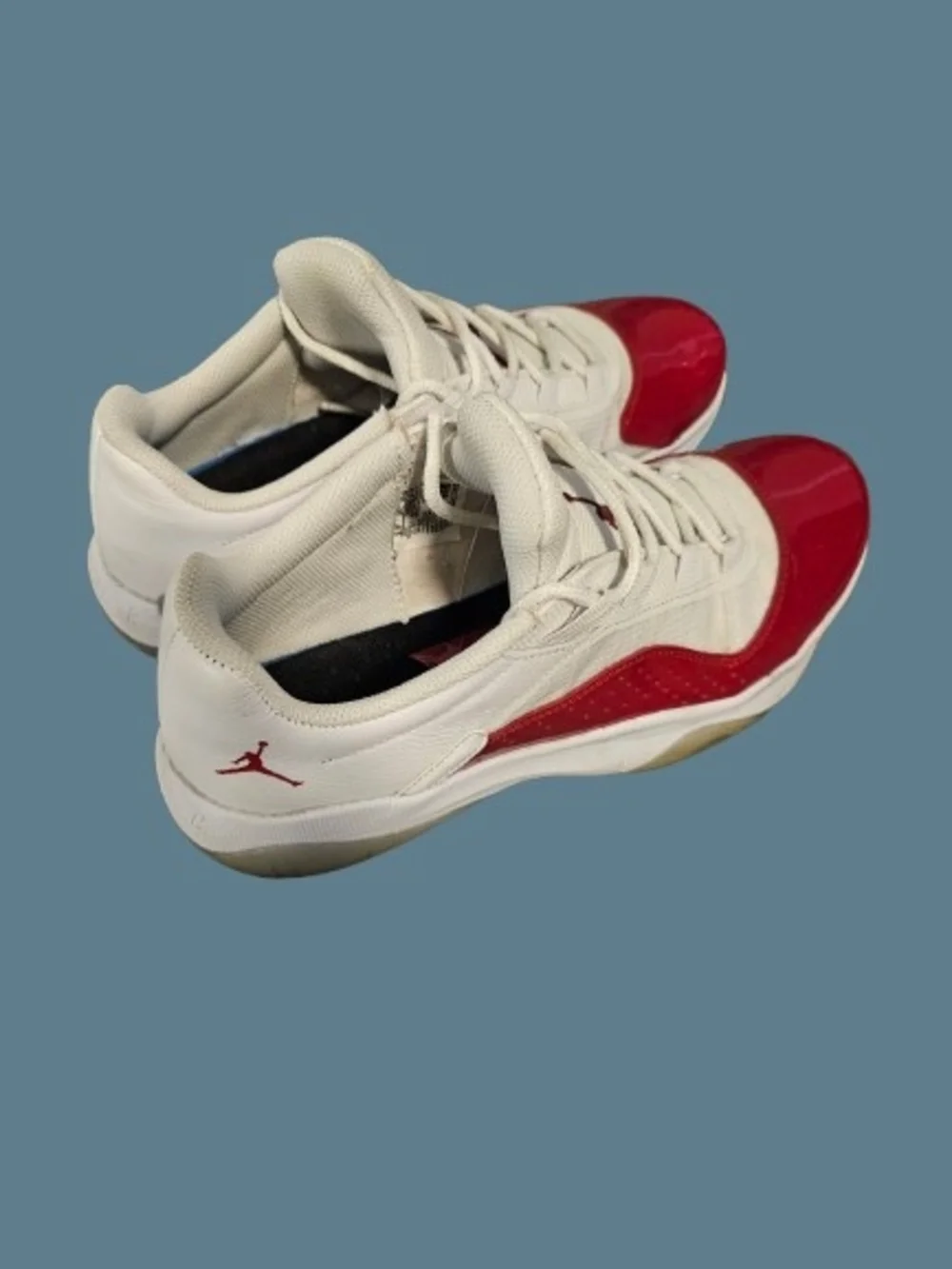 $50 Air-Jordan Low Top  Basketball Shoes - White & Red